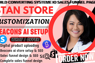 stan store design, digital product upload, stan store marketing, beacons ai 2hrs
