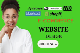 design webshop, ecommerce on hostinger, godaddy, bluehost, wix or wix website