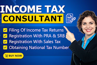 create ntn, file income, sales tax returns with fbr pakistan