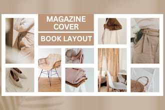 design top notched magazine cover, book layout and menu card