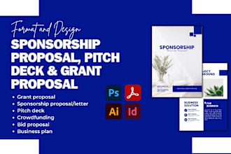 design sponsorship proposal letter grant fundraising, bid proposal, crowdfunding