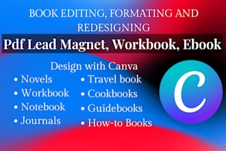 format, design and layout your book using canva
