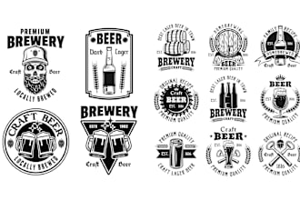 design retro high quality pub beer logo for your business