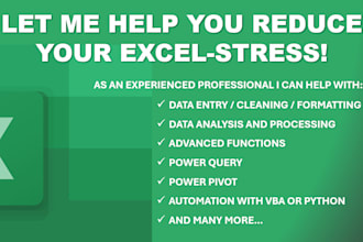 help you with anything related to excel or google sheets