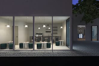 make your coffee shop or restaurant design with virtual staging