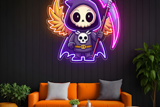 do neon pop art neon artwork uv print design