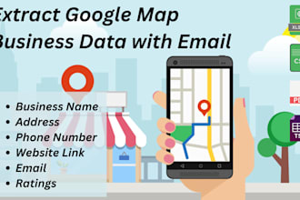 scrap google map business data with email