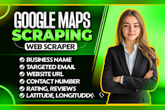 scrape b2b leads, google maps data, and emails with web scraping