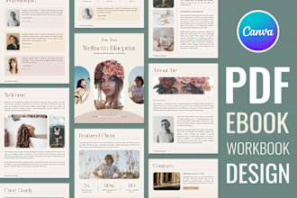 do workbooks, worksheets, journal, planner, tracker, fillable PDF ebook design
