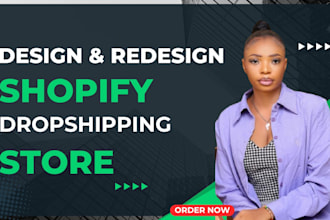 design a dropshipping shopify store via cj dropshipping, dsers, zendrop