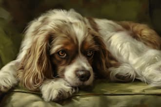 draw digital oil painting portraits of your pet, lifelike and detailed