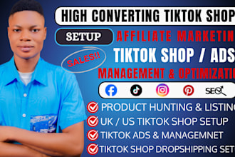 setup tiktok shop, tiktok shop affiliate marketing and manage tiktok shop
