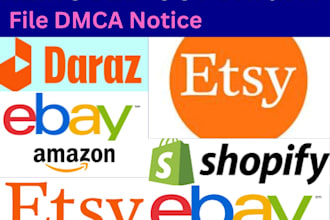 remove copyright listings from shopify etsy ebay amazon aliexpress temu walmart