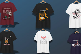 do and recreate amazing attractive sports t shirts designs urgent