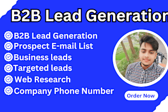 b2b lead generation sales leads prospect email list linkedin  list building