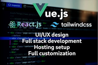 create a custom website with vue and tailwind