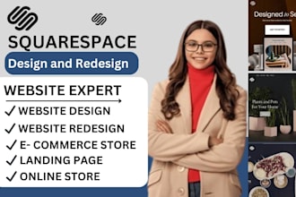 design squarespace website, redesign, migrate,move website to squarespace page