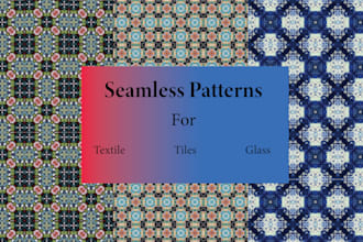 make abstract patterns for textile, tiles and glass designing