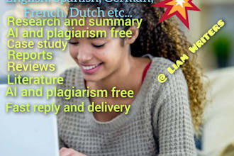 do research, summary, literature, review, case study, report