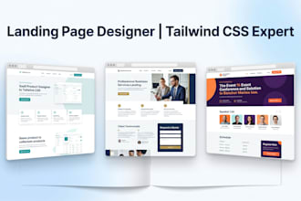 design a responsive landing page using HTML CSS tailwind for high conversions