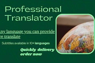 translate any languages for you