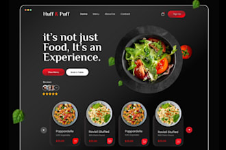 build a premium animated restaurant website