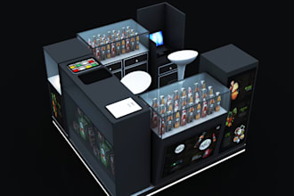 3d exhibition stall,booth,stand,kiosk design