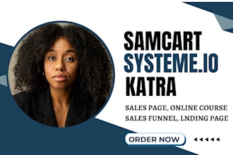 do samcart katra systeme io sales page, online course sales funnel, landing page
