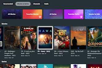 rebrand premium iptv player, tivimate style with VPN, vod, for android firestick