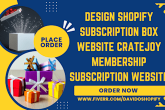 build custom shopify subscription box shopify store membership website