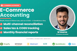 manage ecommerce books, sales tax and cogs in quickbooks or xero