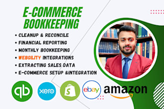 do ecommerce bookkeeping  in quickbooks and xero