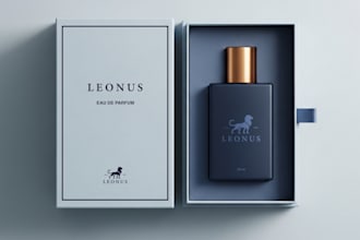 design a perfume logo and packaging label design