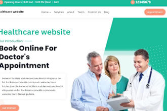 design medical website, healthcare website, home care, dental, clinic website