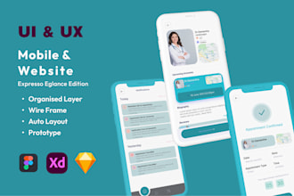 do a unique wireframe,website and ui ux mobile app design
