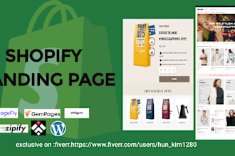 design shopify landing page