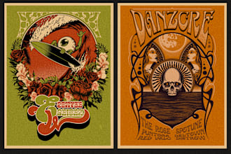 do vintage trippy psychedelic for poster or tshirt