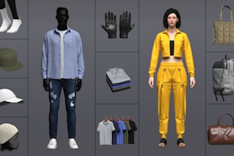 make clothes, bags, hats, gloves and socks in marvelous designer and clo3d