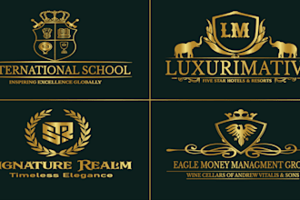 do heraldic luxury logo design for your business