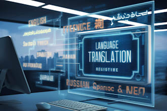 translate all languages for you delivery in 24h