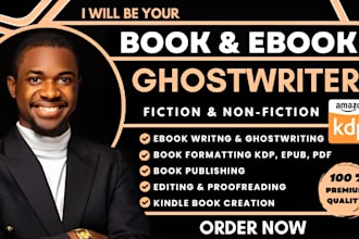 ghostwrite nonfiction ebooks as ghost book writer with formatting paperback