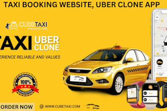 taxi booking website, car rental, chauffeur uber clone app with booking system