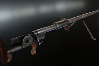 3d weapon for game, 3d game assets low poly in unreal engine