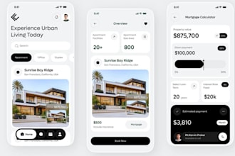 develop ai real estate app, property management app, 3d home tours app