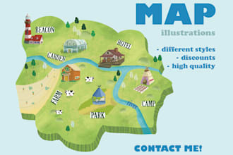 create for you a custom illustration map