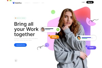 design unique modern landing page,poster , stationary design