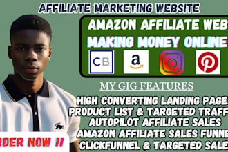 build clickbank, shopify sales, amazon website affiliate marketing sales funnel