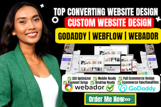 build high converting webflow, webador and godaddy websites webador ecommmerce