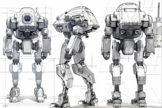 do gundam, transformers, mecha robot illustration