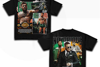 create ufc fighter bootleg design for your vintage tshirt